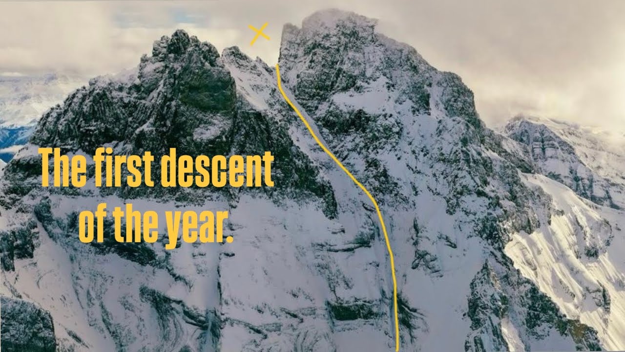 Le premier couloir de l'année! Dents du midi, couloir des doigts 🇨🇭⛷️