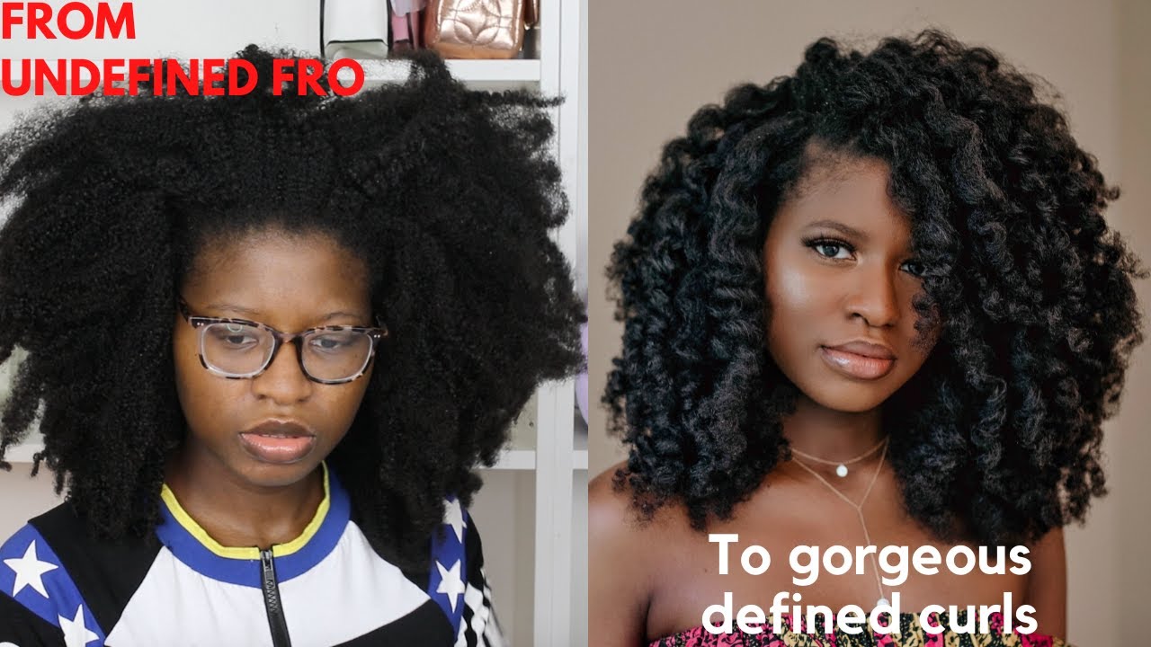 Undefined/Tangled Type 4 Fro to Juicy Elongated Curls | Mielle Organics Rice Water Collection