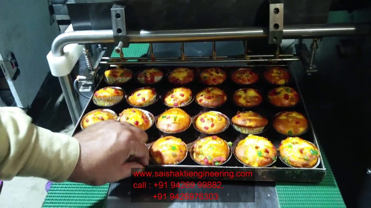 our latest cup cake depositor with center jam filling machine