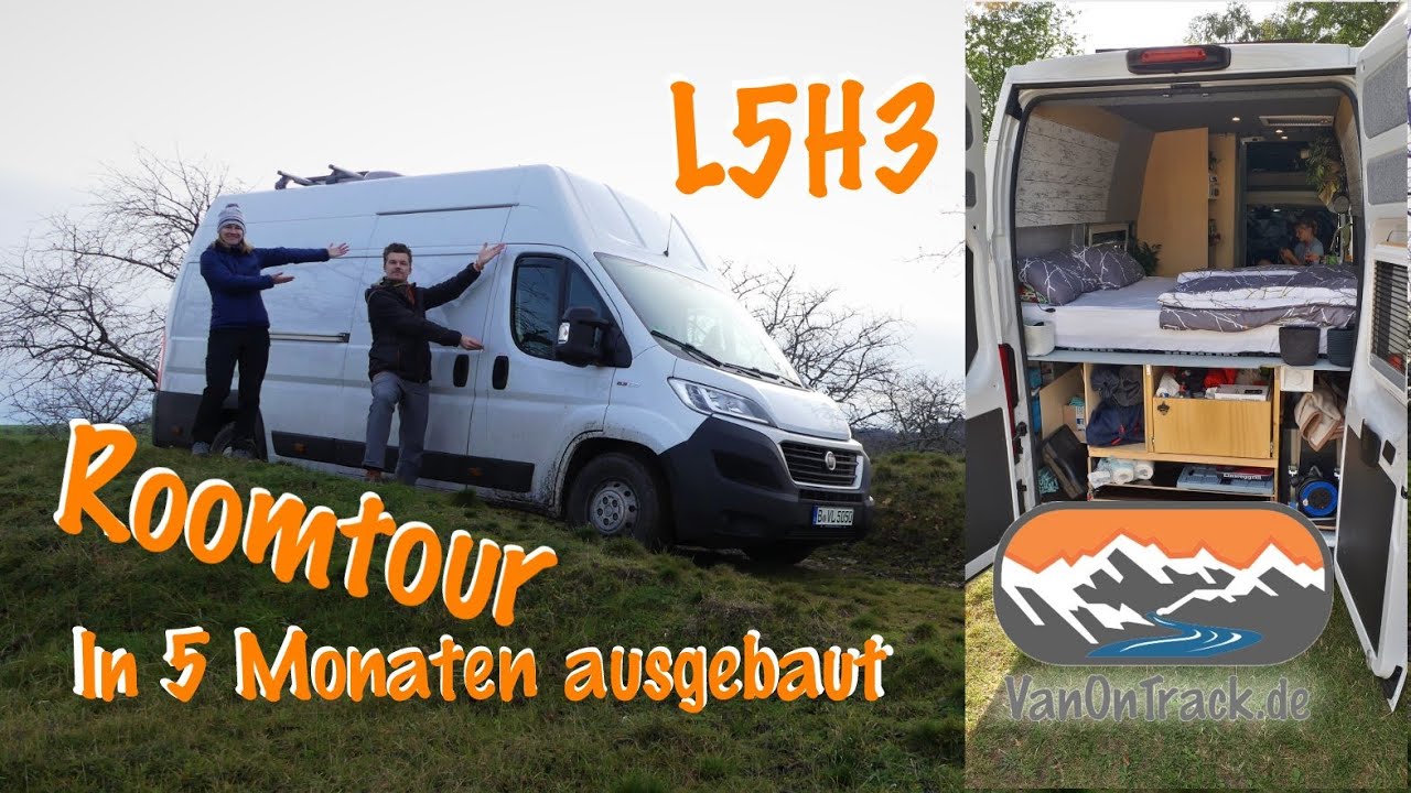Обзор комнаты 💥 Полный кемпер Vanlife DIY | XXL | Ducato L5H3 🚐 с душем, туалетом и индукционной ...