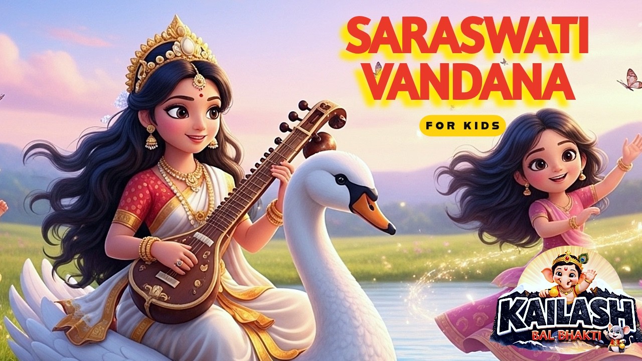 Saraswati Vandana for Kids | Ya Kundendu Tushara | Maa Saraswati Bhajan | Kids Bhakti Song & Rhymes