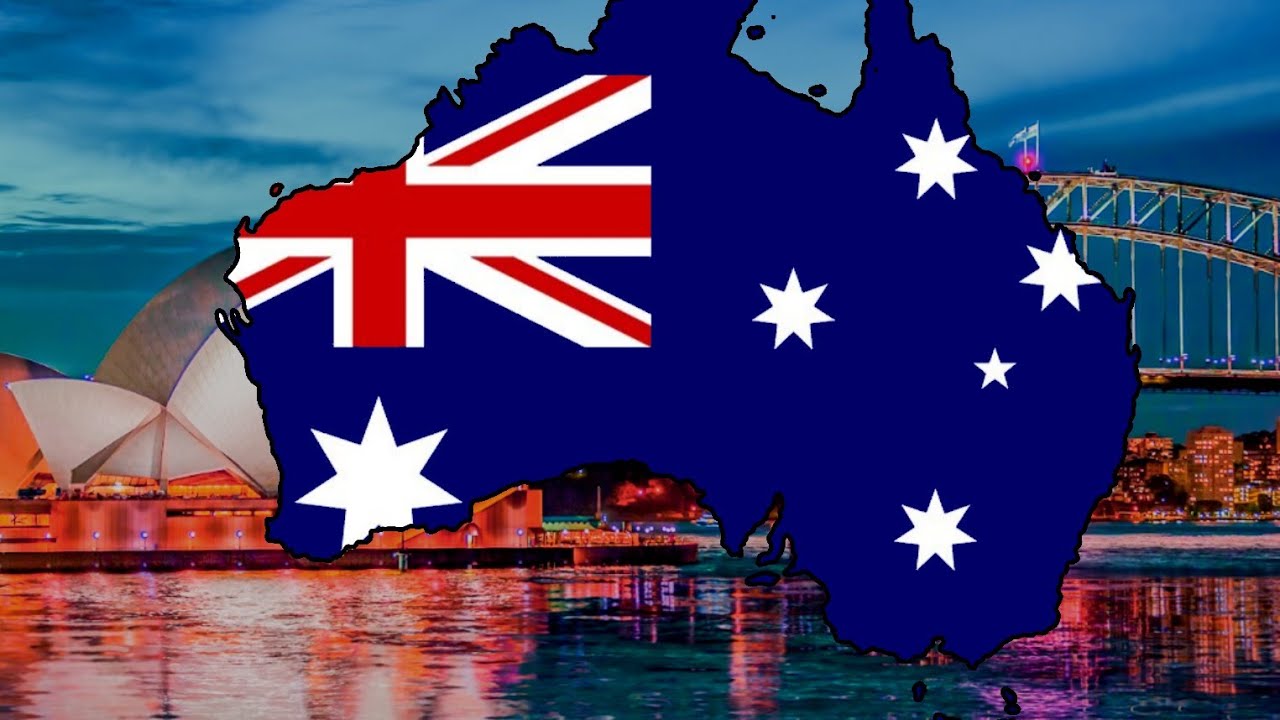 Australia Flag Map