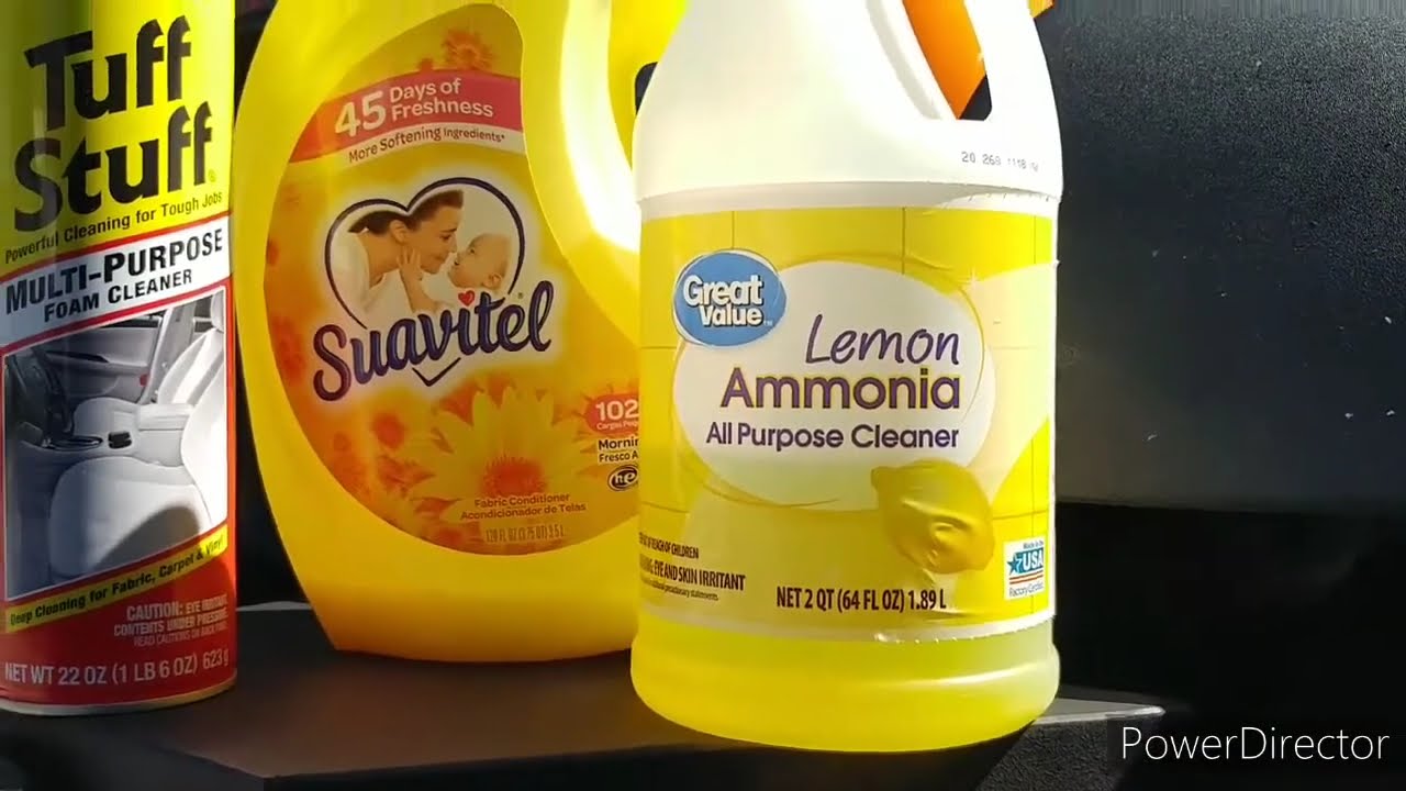 Clean your car interior with household cleaners to smell brand new