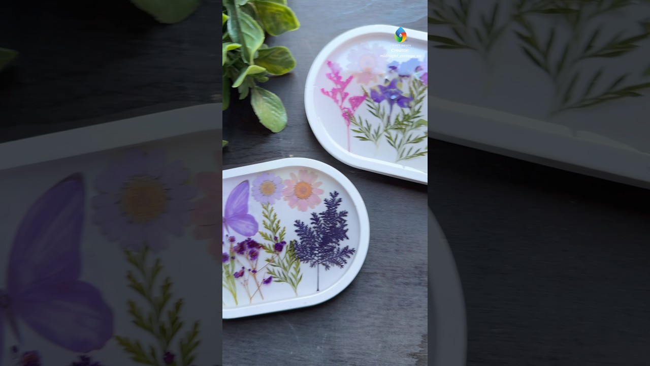 Making a Floral Tray with #CraftResin #EpoxyResin #ResinArt #ResinCraft #Epoxy #Resin #DIY #Art