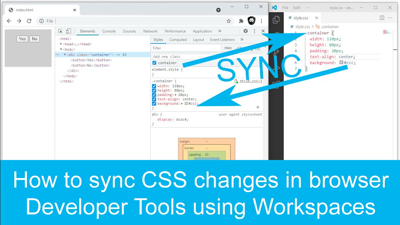 Как синхронизовать CSS изменения в Developer Tools с помощью Workspaces
