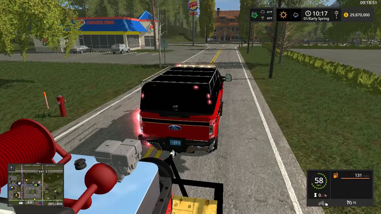 Lake Valley Fire Rescue Brush Fire Response! Farming Simulator 2017