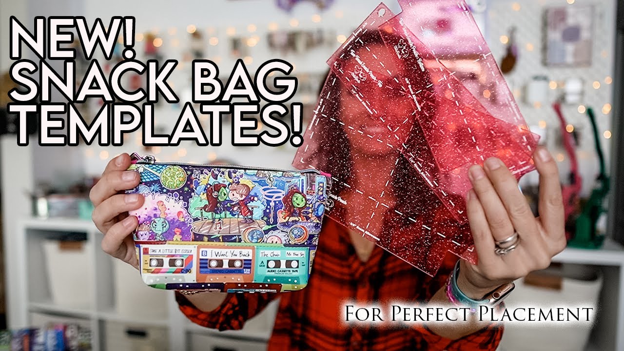Snack Bag Tutorial - Using Acrylic Templates For Perfect Pattern Placement! Free Beginner Pattern!