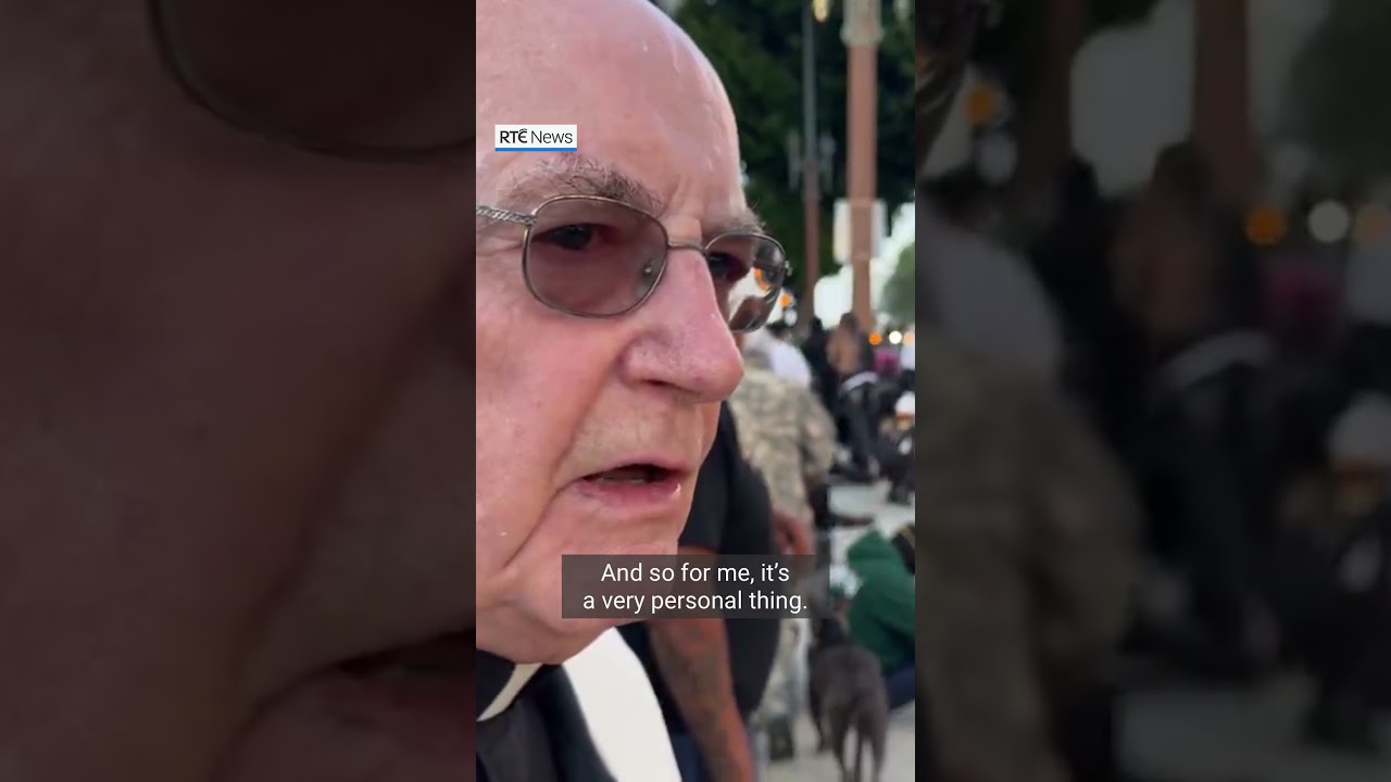 90-year-old Irish priest joins LA protests in solidarity