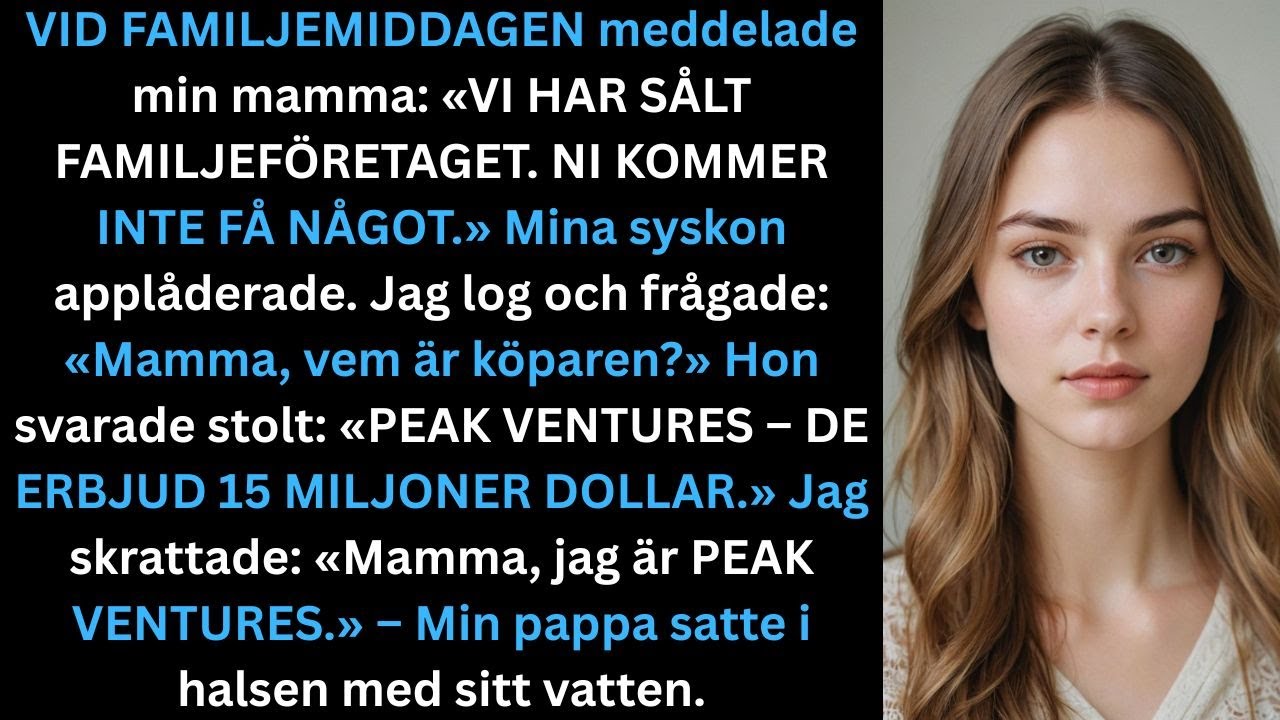 Mina föräldrar meddelade: ”Vi säljer familjeföretaget. Du får ingenting.” Alla jublade.