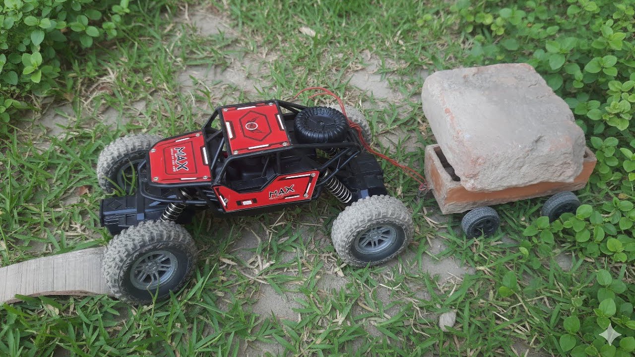 RC Car Pulling Heavy Trolley | Extreme Load challenge 