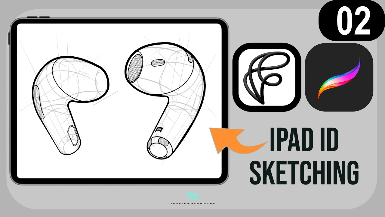ID Sketching Practice 02 with Feather & Procreate for iPad