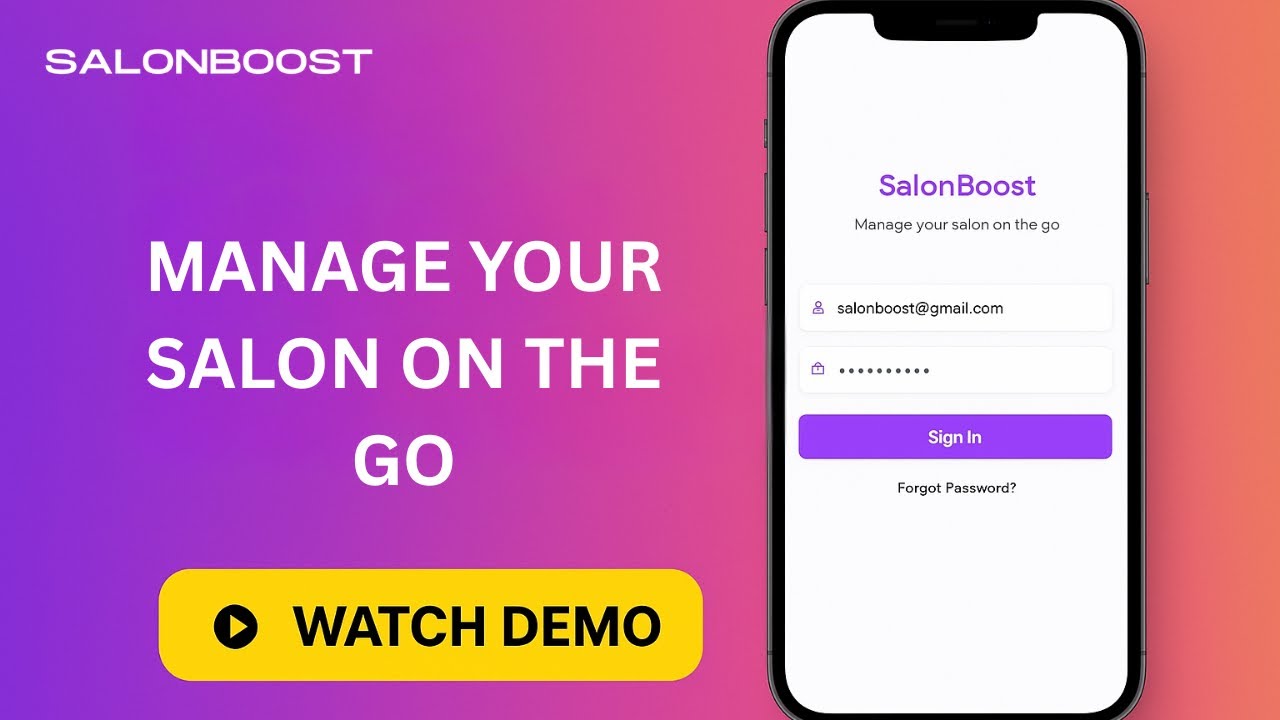 Salon Management Software | SalonBoost Mobile App Demo (2025)