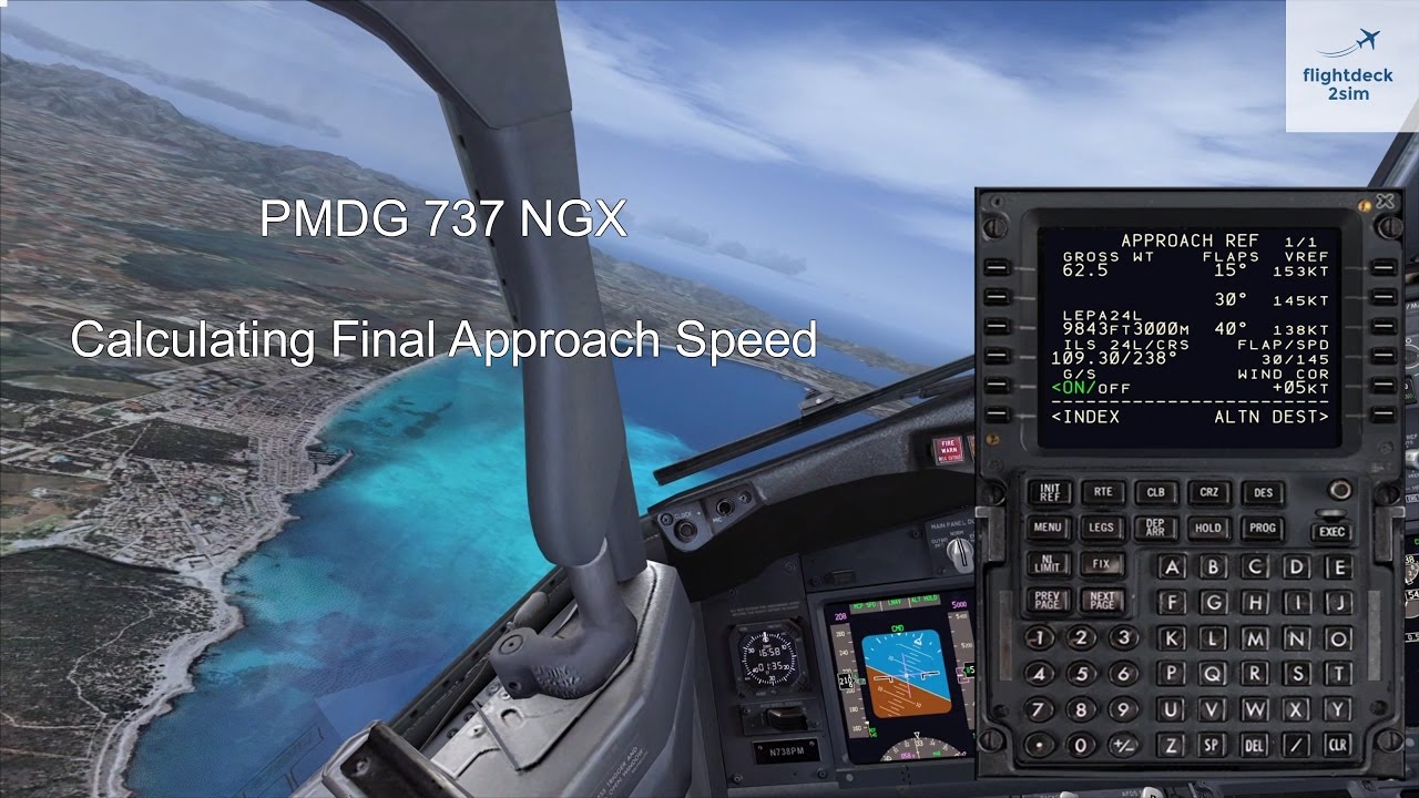 PMDG 737 | Как рассчитать скорость захода на посадку | Настоящий пилот 737