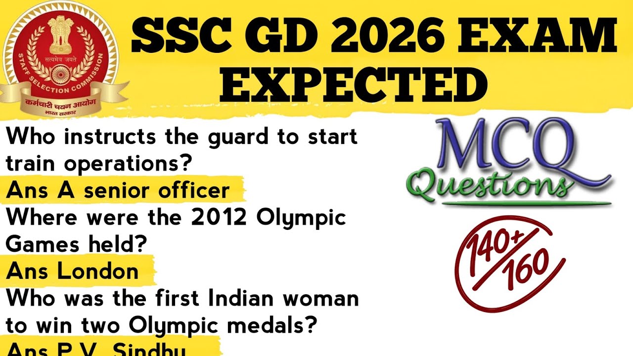 Top 50 Exam Oriented GK GS for SSC GD || EXPECTED Questions || Important MCQs 