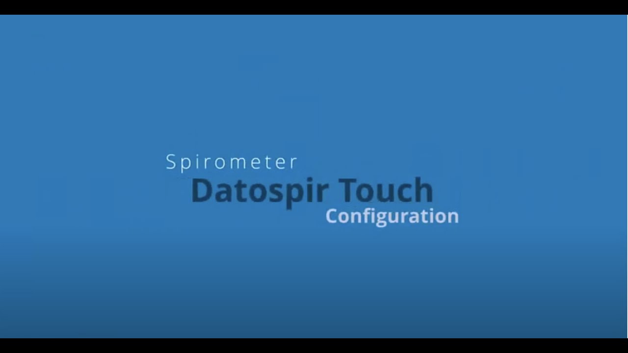Spirometer Sibelmed DATOSPIR TOUCH - Configuration