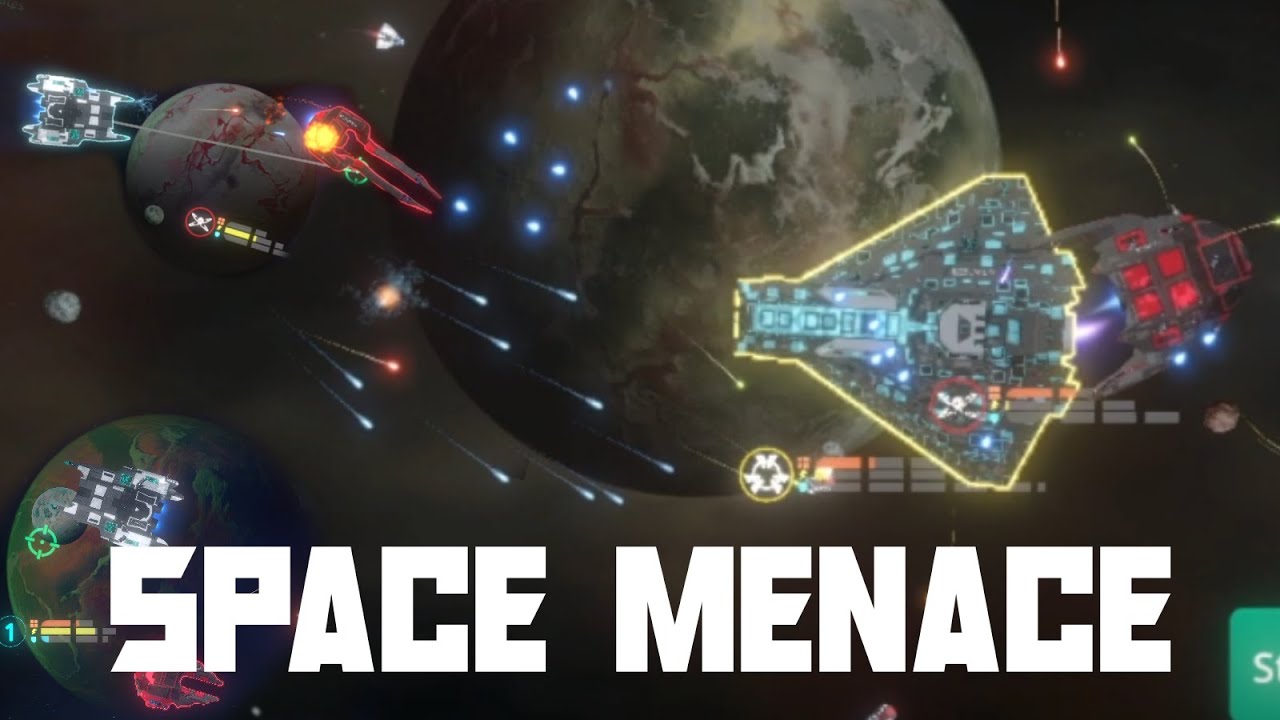 Missiles, Lasers, Beams and Space Ships | Space Menace Demo Gameplay