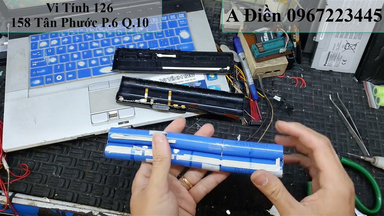Hướng dẫn chi tiết-cách thay cell pin phục hồi pin laptop hp dv
