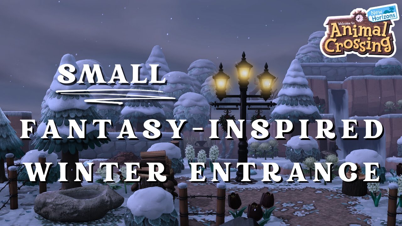 small narnia-inspired winter entrance | ❄ acnh speedbuild