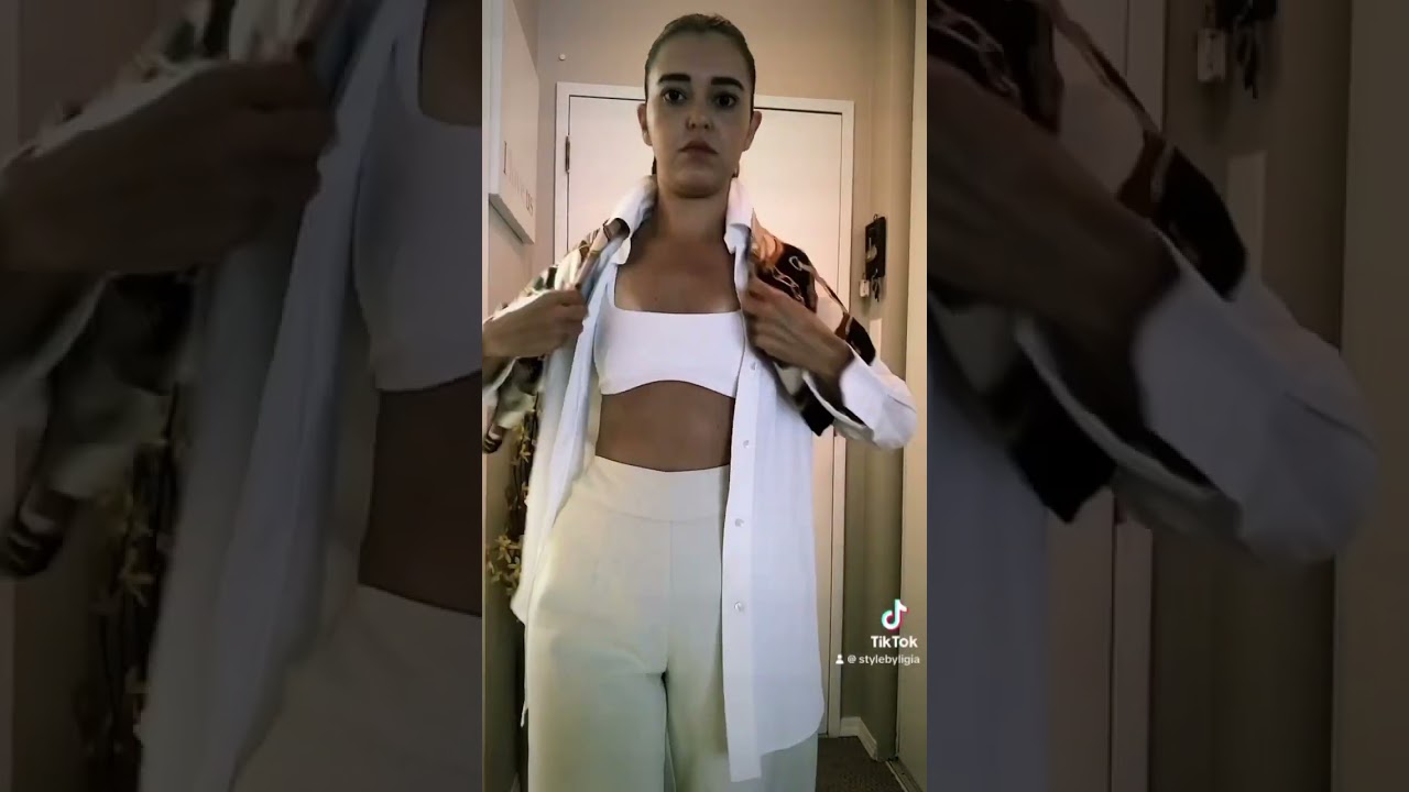 How to wear scarf with a button down shirt #shorts #shortvideo #shortsfeed #youtubeshorts #diy #fypシ