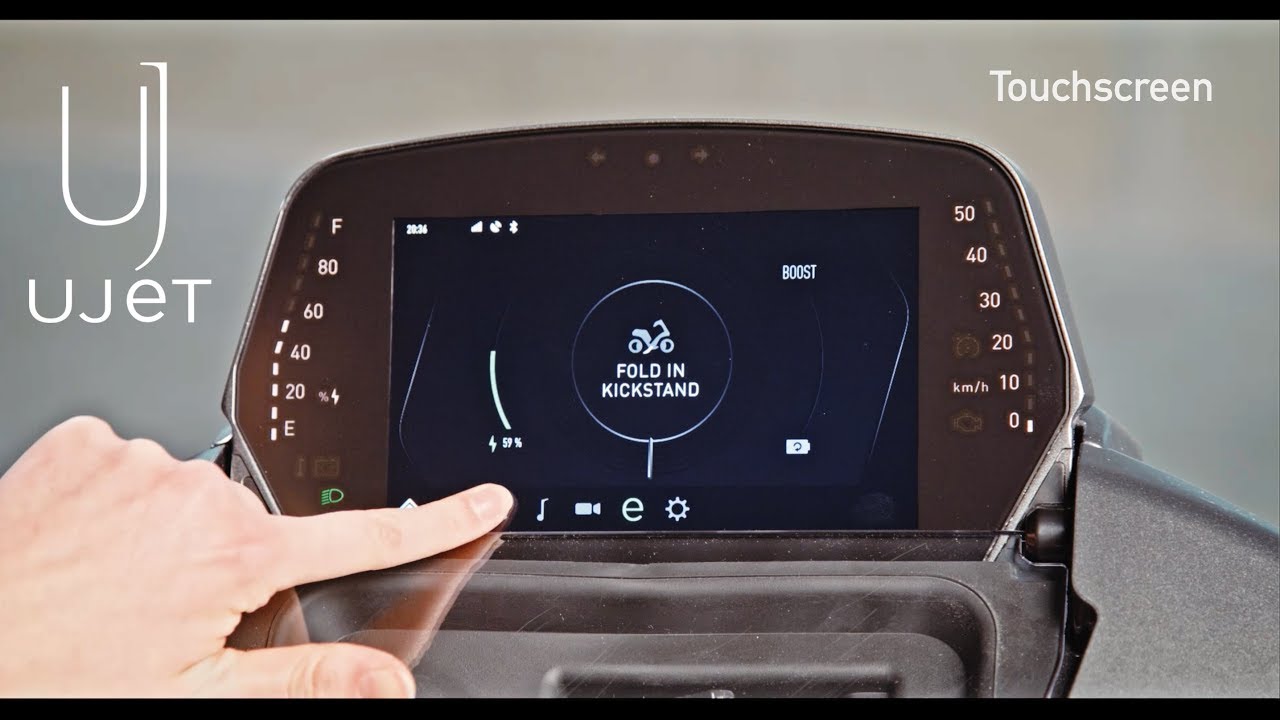 Ujet Scooter Quick Guide: Operating the Touchscreen
