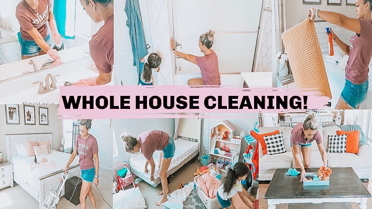 WHOLE HOUSE CLEAN WITH ME | DISINFECTING AFTER BEING SICK | ALL DAY CLEANING 2019