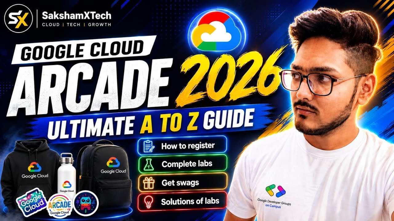 Google Cloud Arcade 2026 Complete Guide 🚀 A to Z Tutorial | Registration & Swags #qwiklabsarcade2026