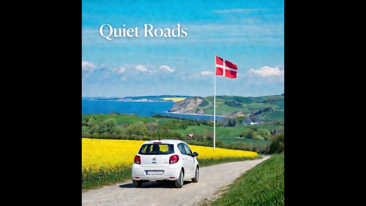 Quiet Countryside in Denmark – Day Drive. Sakskøbing to Vålse. 4K