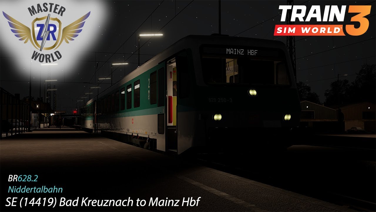 SE (14419) Bad Kreuznach to Mainz Hbf - Linke Rheinstrecke - BR 628.2 - Train Sim World 3