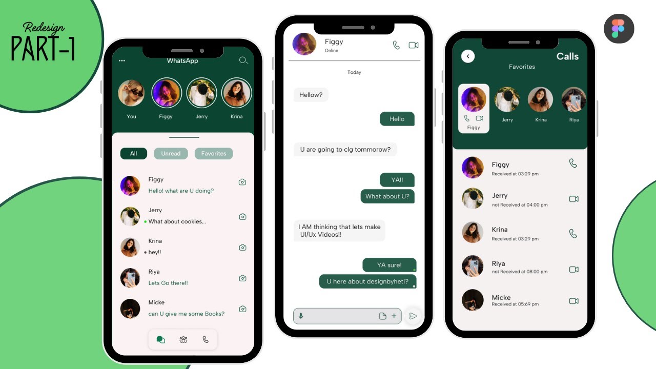 🪄 Transforming WhatsApp (Part-01)→ New UI/UX Experience (Figma Tutorial)  #UIUx design #redesign
