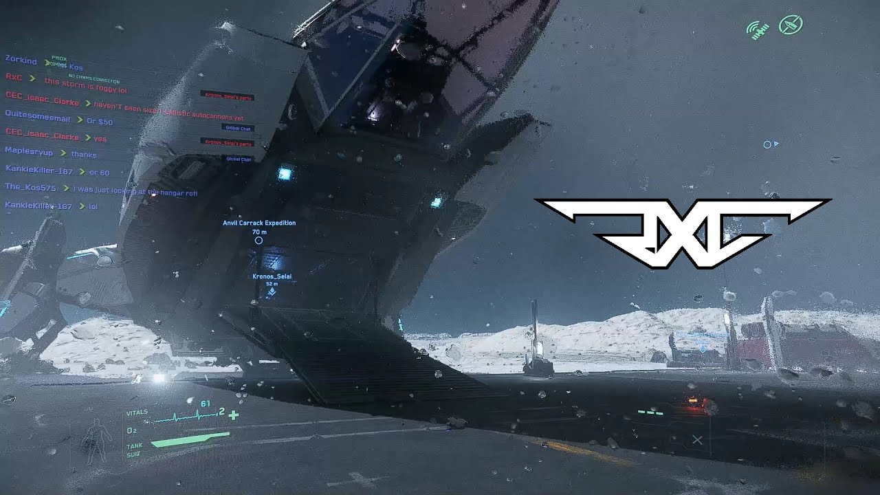 Vile Smirks ● SC 3.8.2 - A stormy day loading a Rover & Cyclone in a Carrack