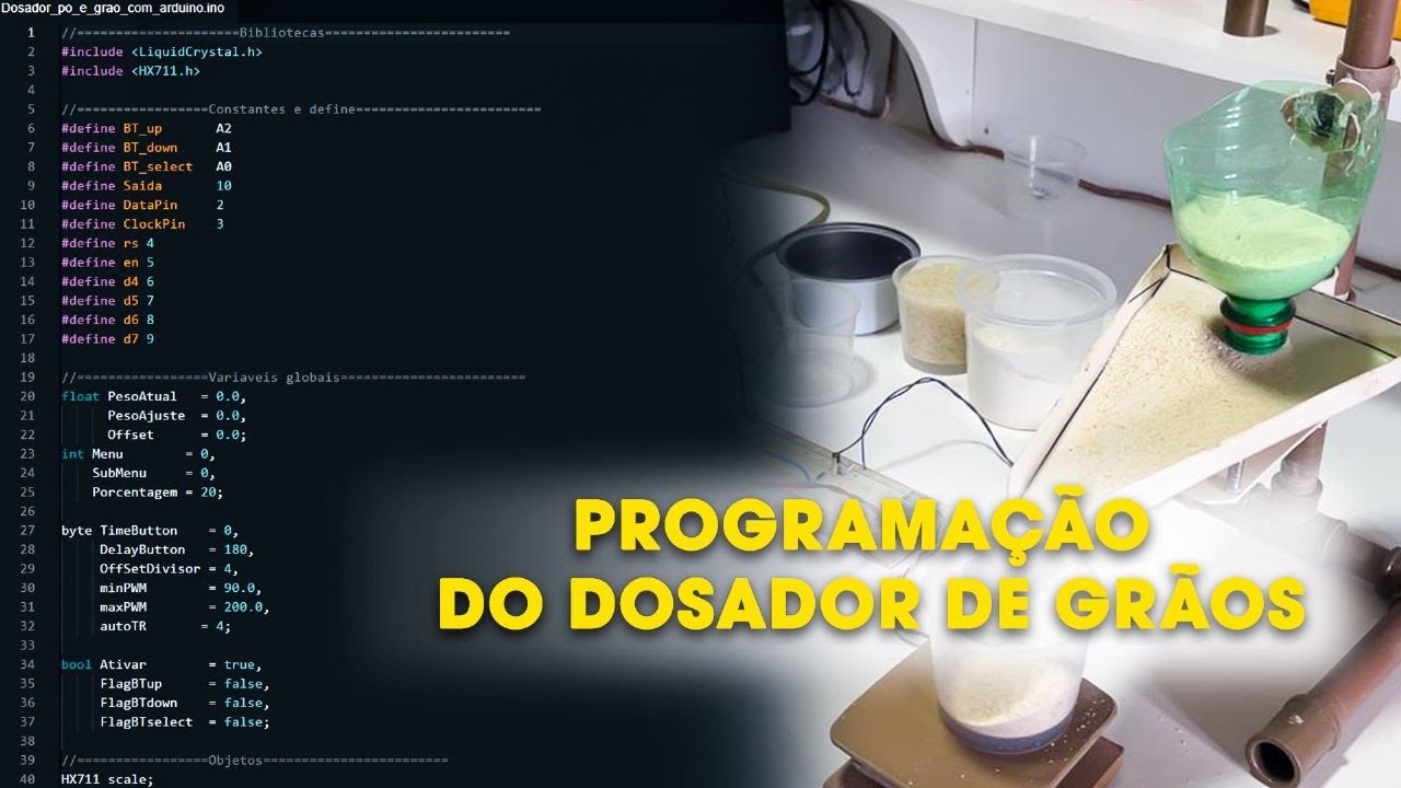 Como programar o dosador de pó e grão
