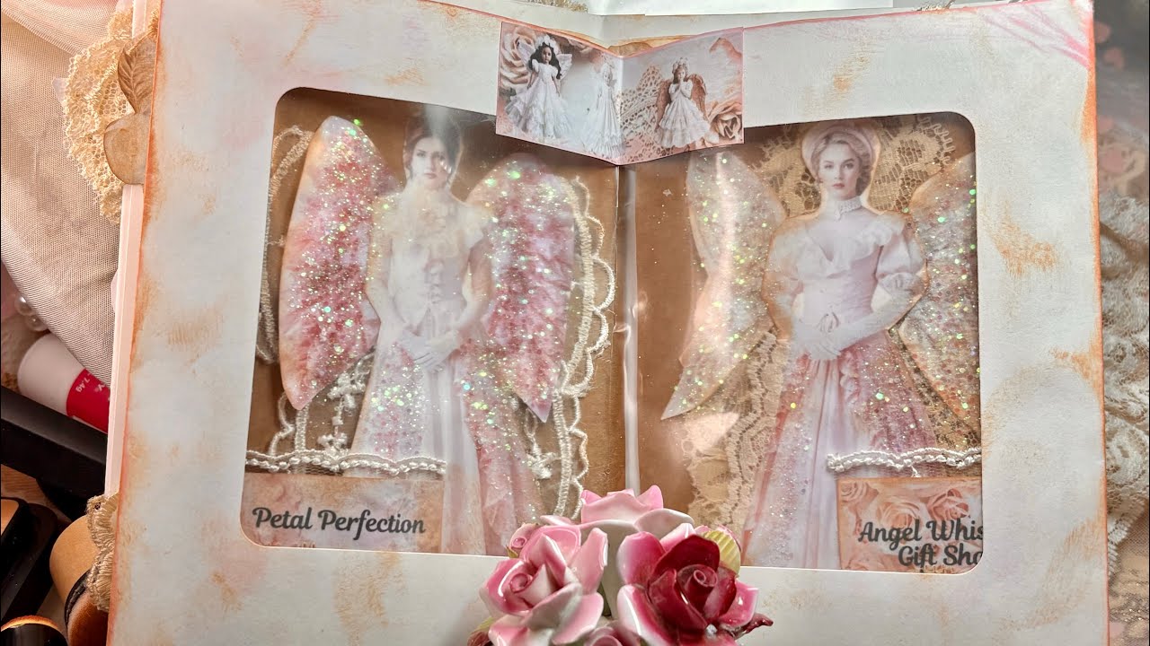 Shabby Vintage envelopes, angels ephemera, junk journals, DIY’s crafts ideas distressed
