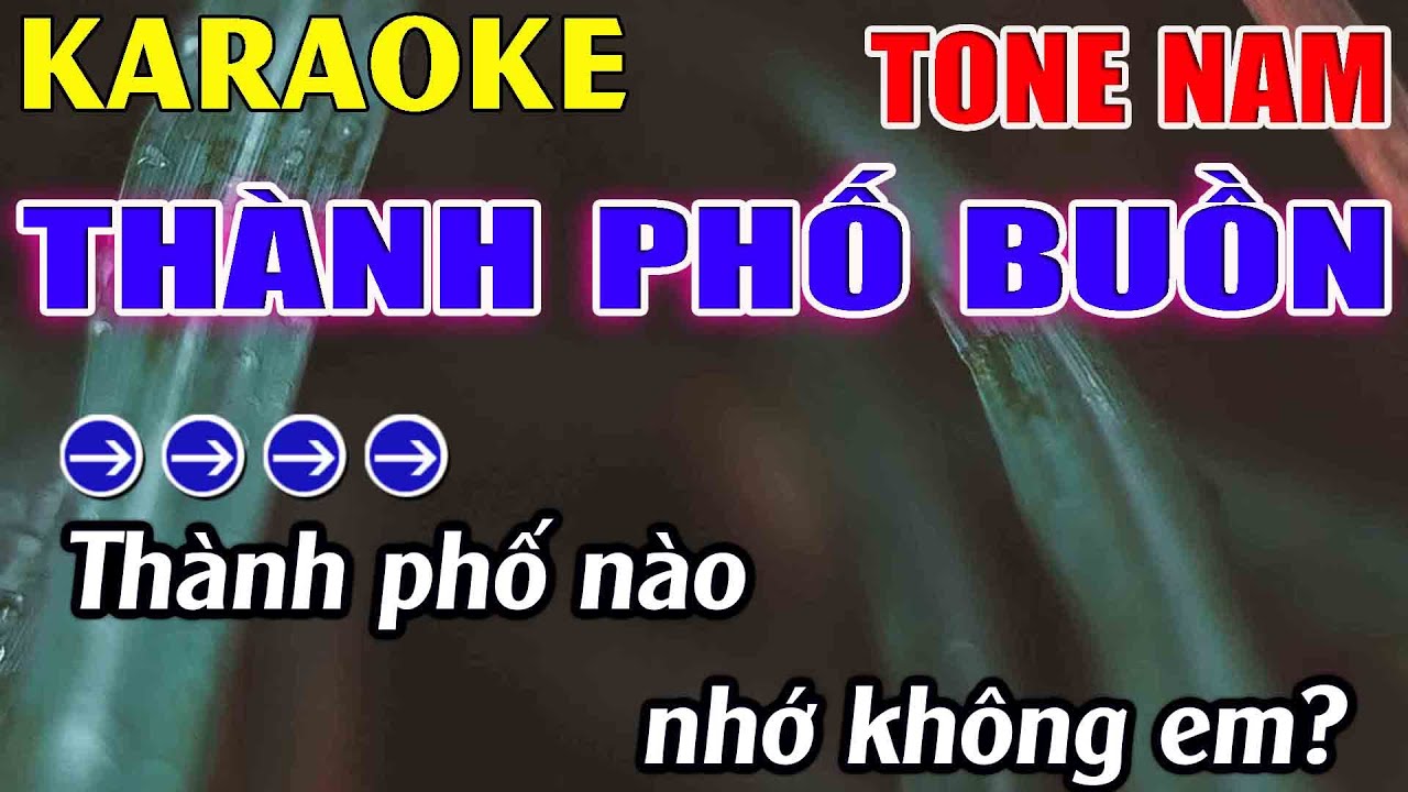 Thành Phố Buồn Karaoke Tone Nam Karaoke Hoàng Long 2026 - Beat Mới