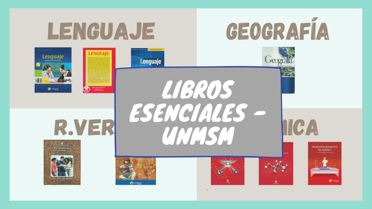 LIBROS ESENCIALES PARA INGRESAR A LA UNMSM 😊
