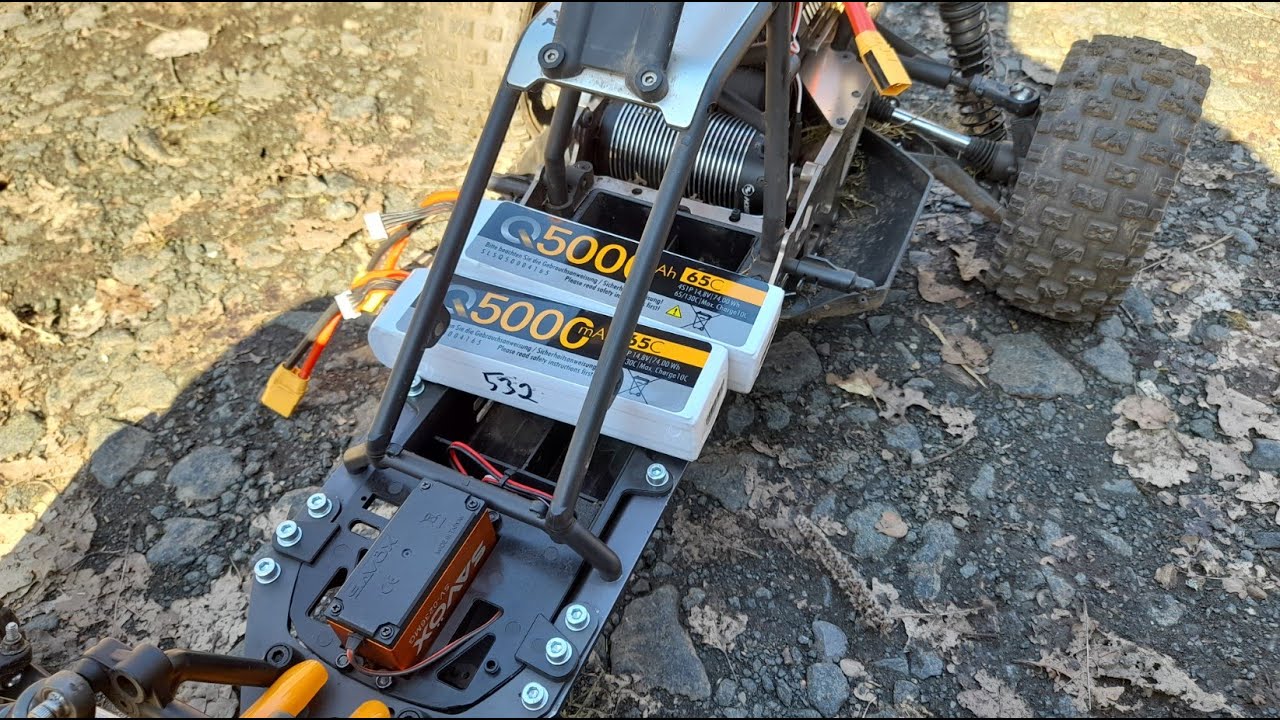 HPI Baja 5B Flux 800KV HobbyWing 8S 14/57 SLS Lipo Probefahrt