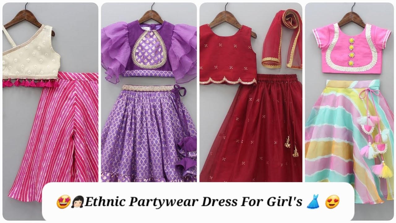 Kids Ethnic Wear | Indian Partywear Dress Outfits For Girls 👧🏻 #viral #fashion #janmashtami #dress