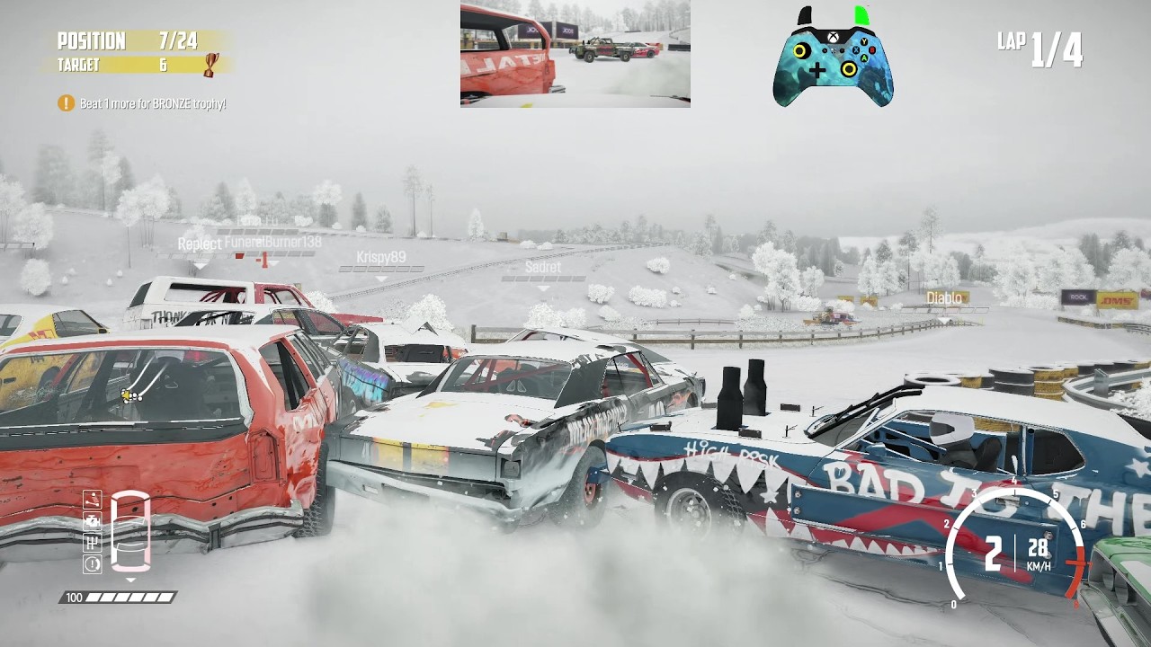 Wreckfest 26.02.17 Roadcutter Rumble Race - Pinehills Raceway Short Circuit