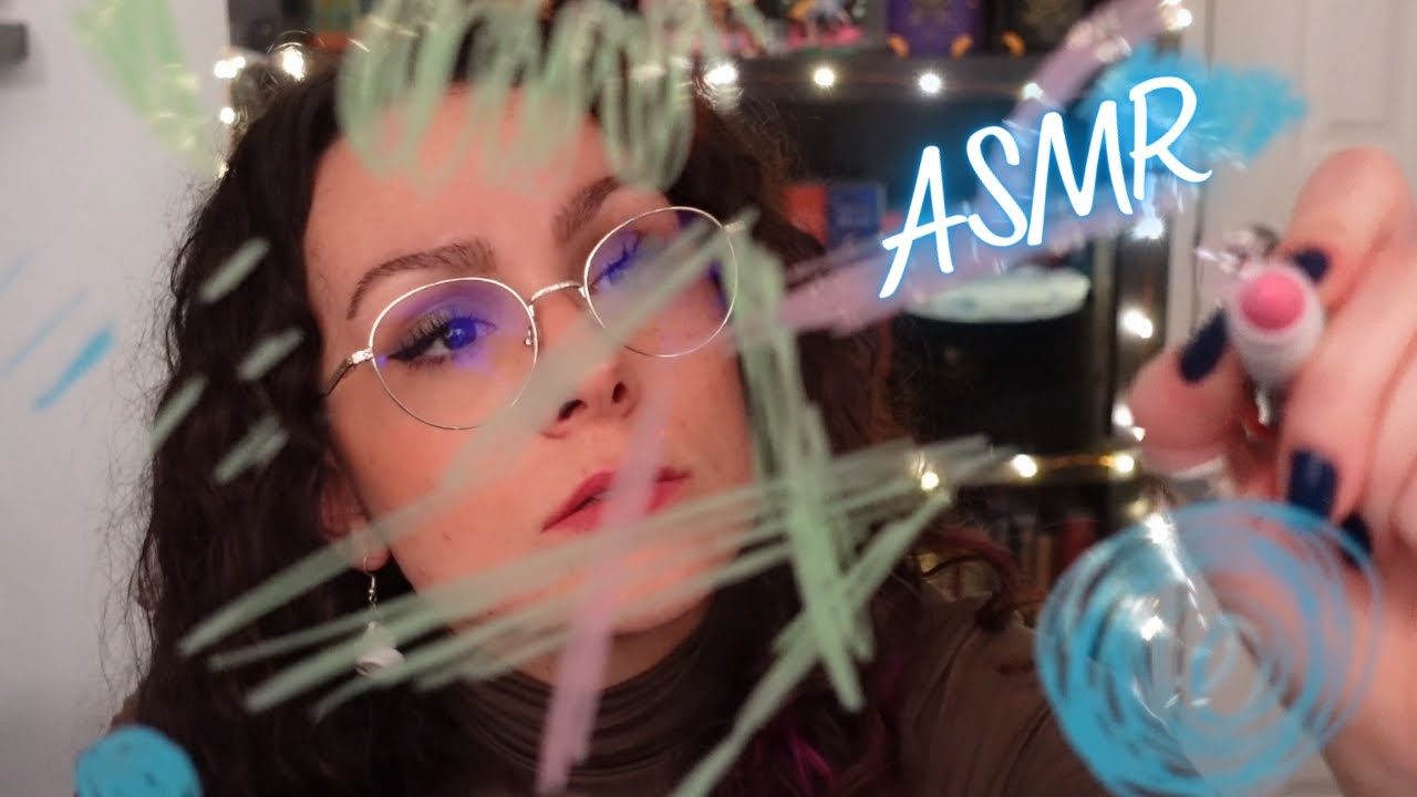 ASMR Painting & Drawing On You 🖌 (Personal Attention, Inaudible Whispering, Acrylic Sheet)