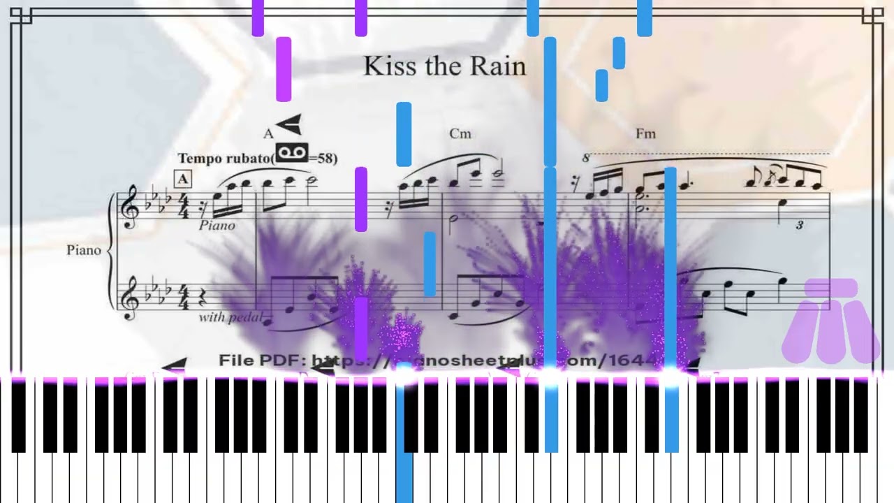 Free Piano Sheet Kiss the Rain by Yiruma