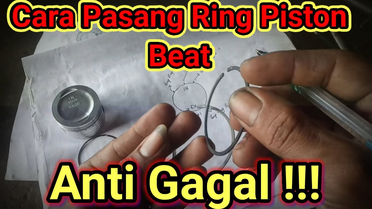 Cara memasang ring piston beat fi