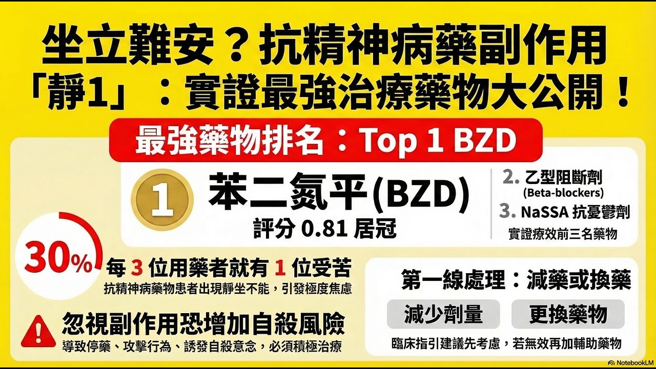 抗精神病藥物讓你「坐立難安」？2024 權威分析破解「靜坐不能」的真實解藥