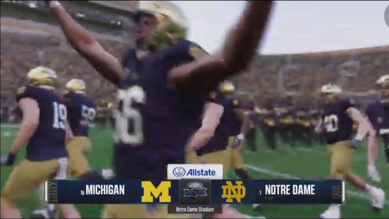 15 Michigan @ 1 Notre Dame