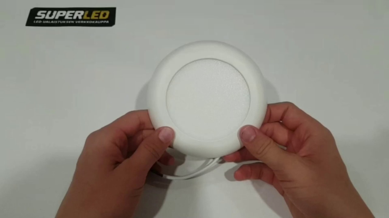 SuperLED 2IN1 uppo  ja pinta LED-paneeli, SLIM, 6W, IP20, valkoinen kehys, sis&auml;&auml;nrakennettu muuntaja