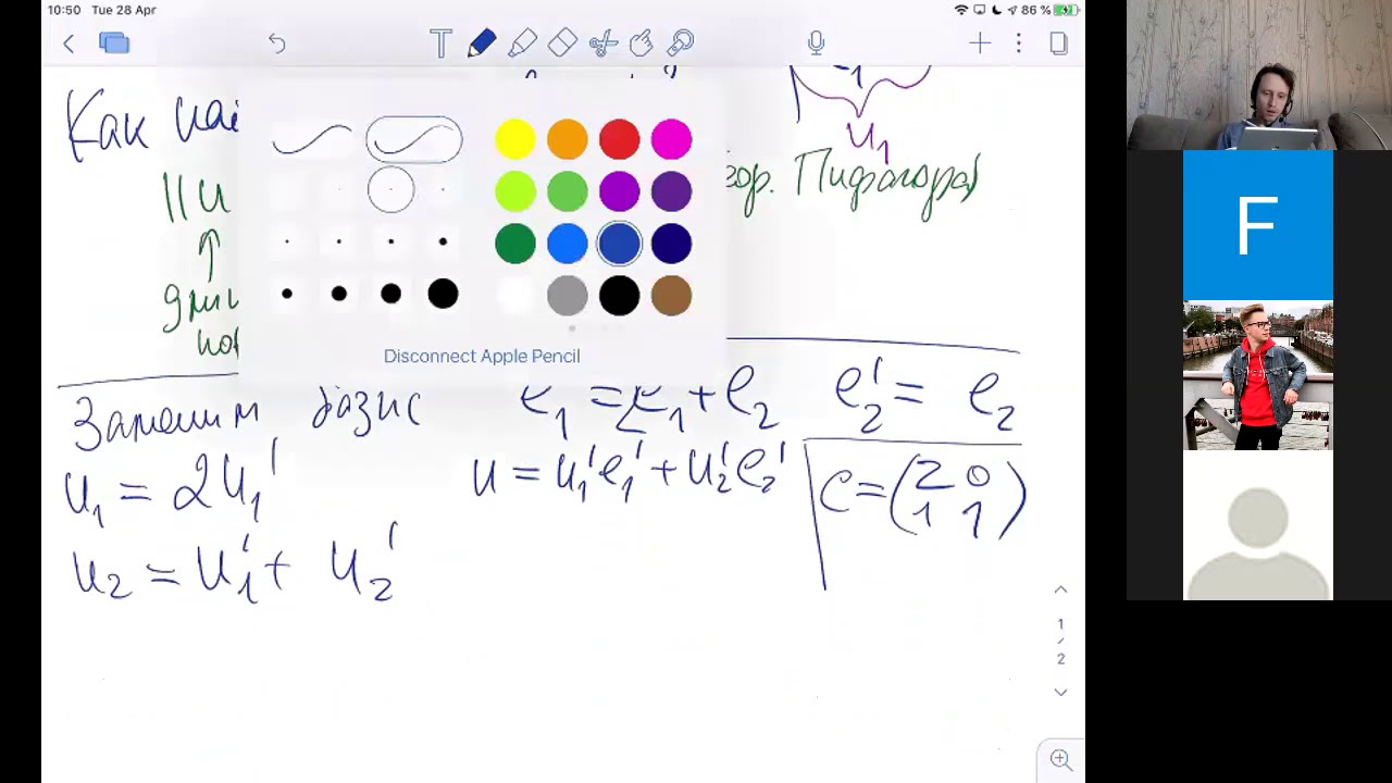 HSE-NES 2020 Linear Algebra 2020-04-28 Lecture