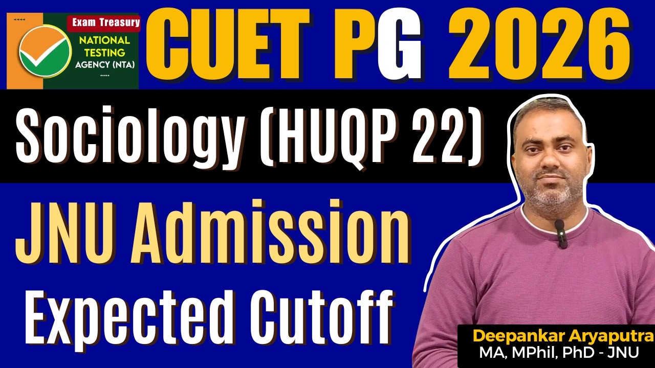 JNU MA Sociology | Expected Cutoff | Safe Score | Detailed Discussion #cuetpg #cuetsociology #cuet