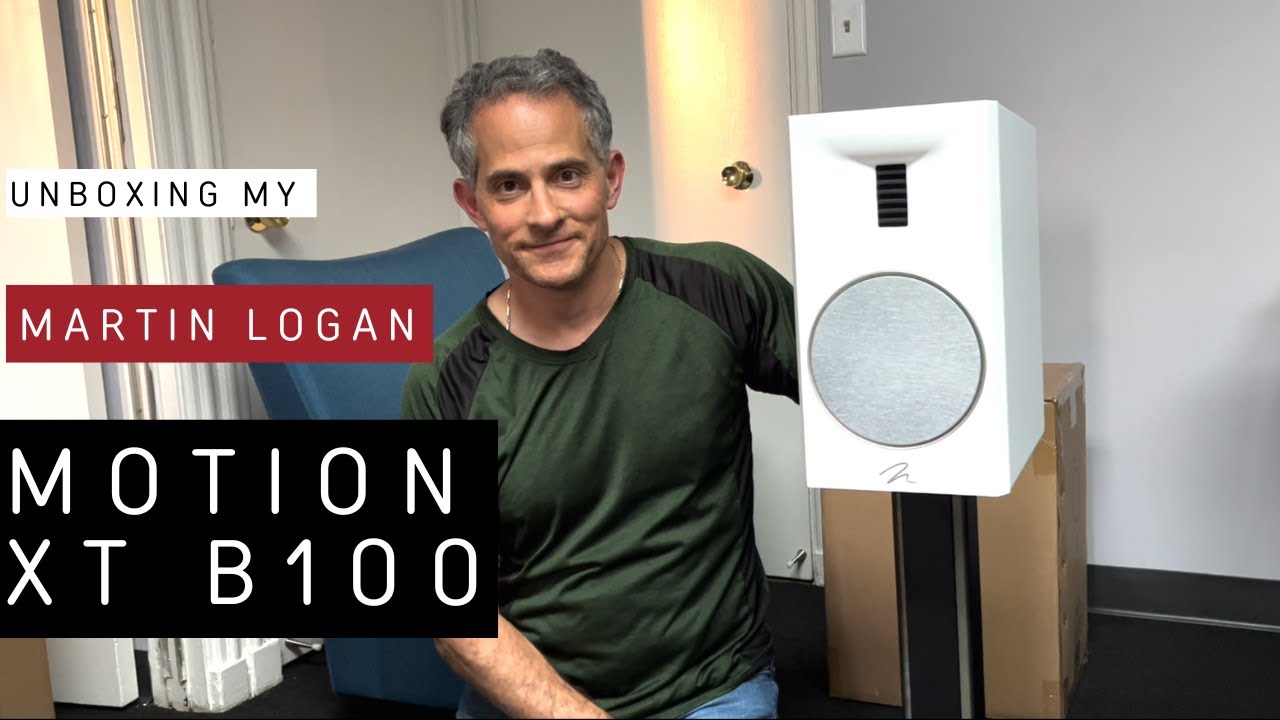 MARTIN LOGAN MOTION XT (PAIR) B100 WITH STANDS UNBOXING