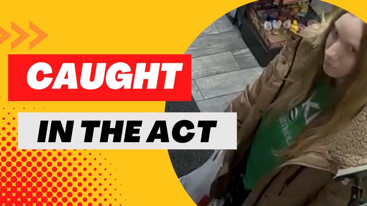 Live Security Camera Catches Woman in the Act