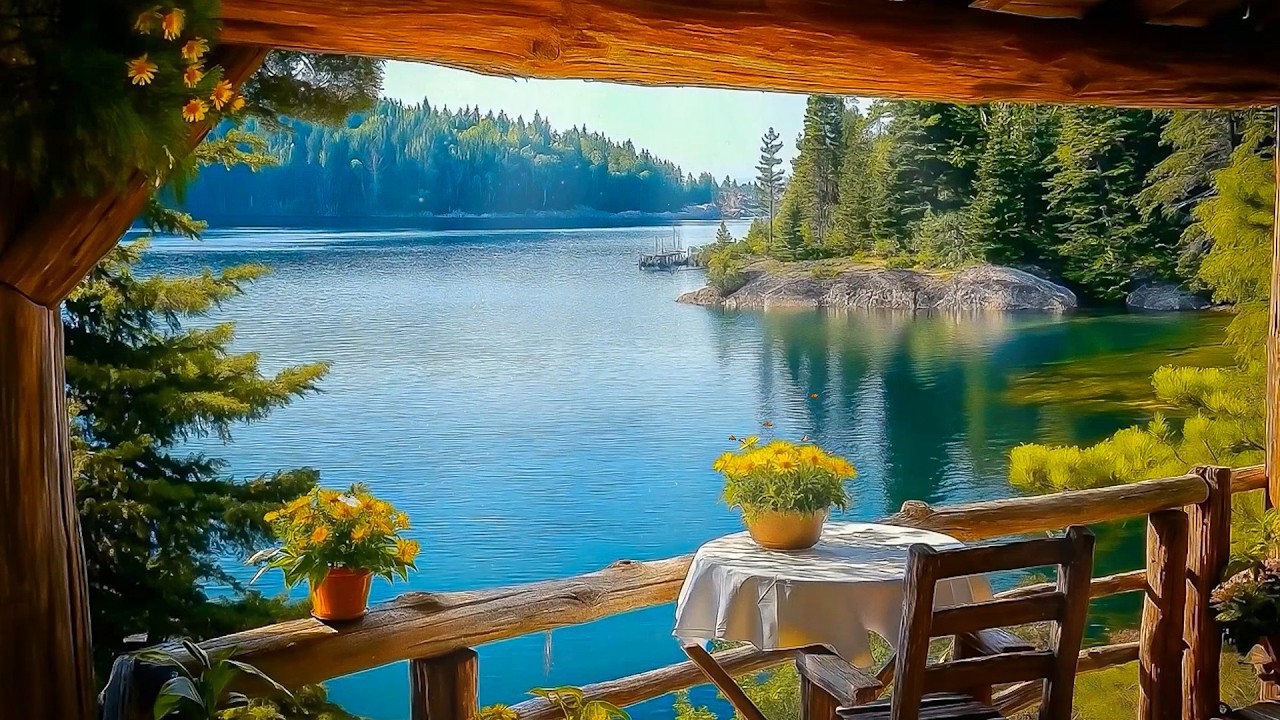 Dreamy Lakeside Cottage | Morning Sunlight & Spring Birds ASMR for Calmness & Healing 🌻 3 Hours