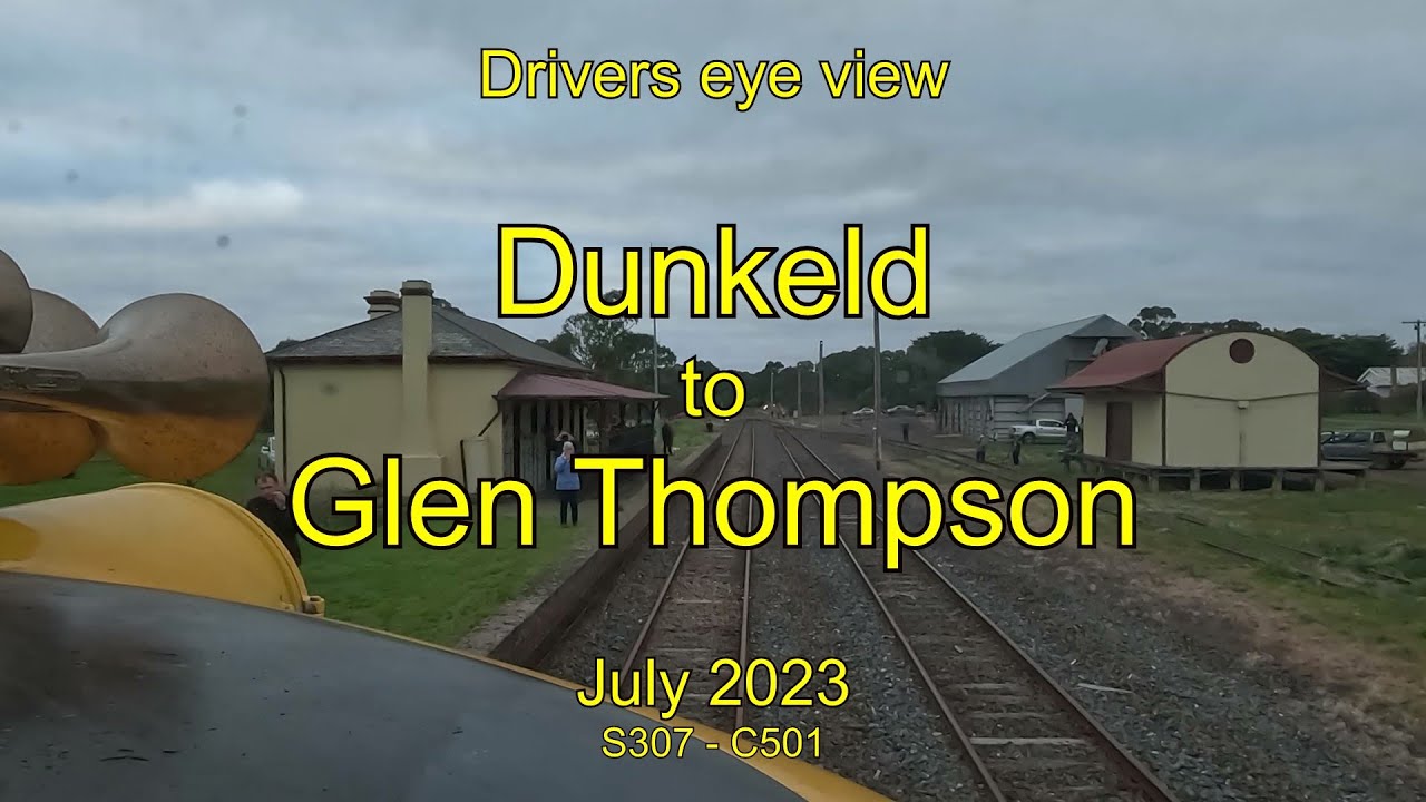 Drivers eye view, Dunkeld to Glen Thompson, Jul 2023