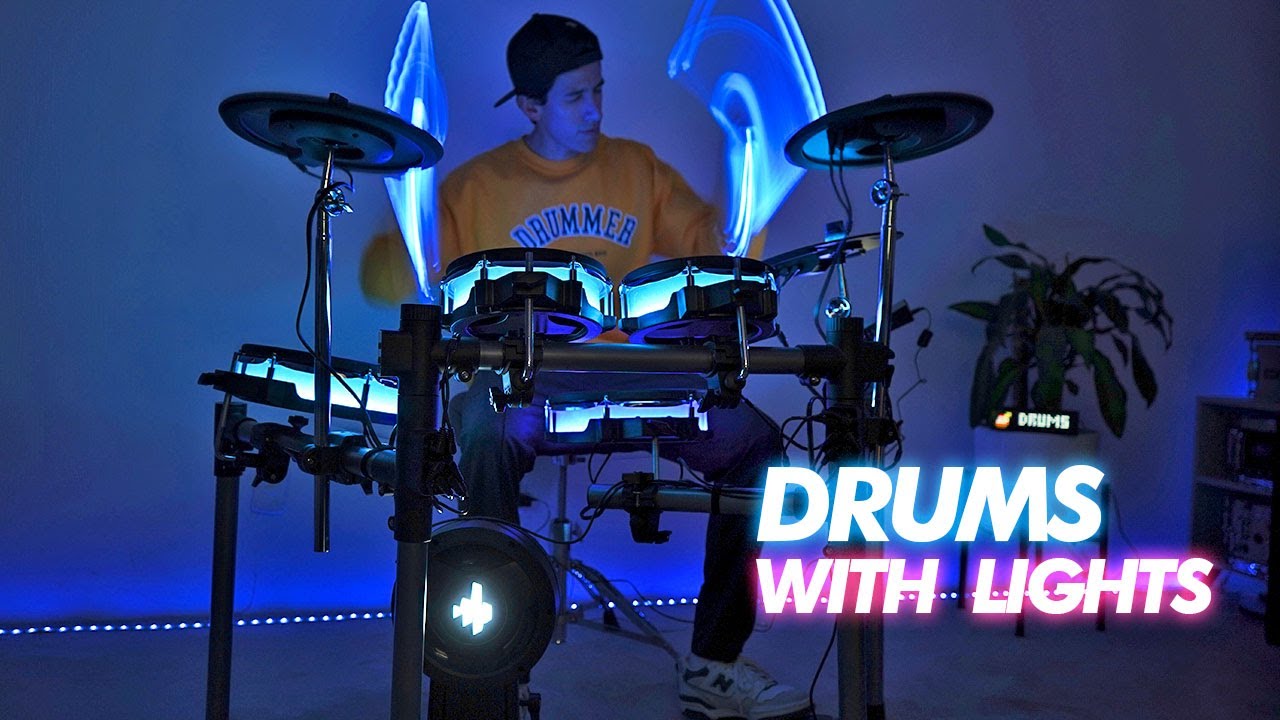 Is this the future of Drumming? Unboxing a LED LIGHT Drum Set!